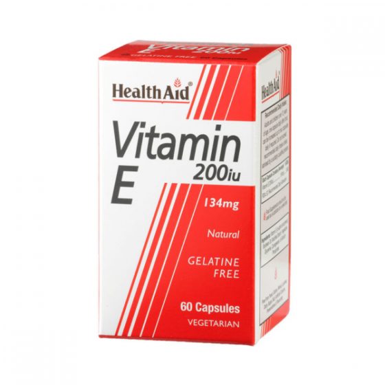 Health Aid VITAMIN E 200i.u. Φυσική βιταμίνη Ε, 60 caps