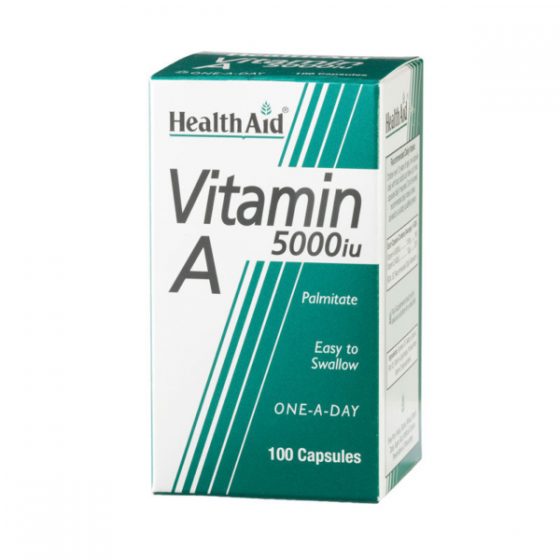 Health Aid Vitamin A (Palmitate) Βιταμίνη Α 5000iu, 100 caps