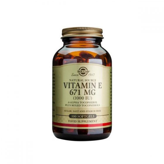 Solgar Vitamin E Natural 1000IU 100 softgels