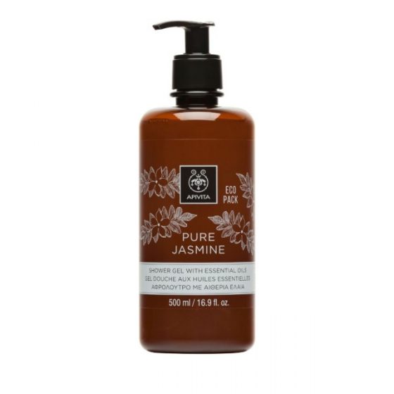 Apivita Pure Jasmine Aφρόλουτρο με Aιθέρια Έλαια Ecopack 500ml