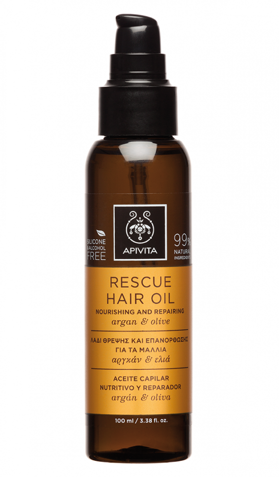 Apivita Rescue Hair Oil με Αργκάν & Ελιά 100ml