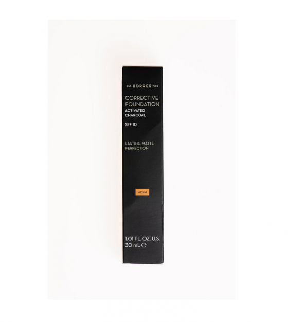Korres Corrective Foundation SPF15 Activated Charcoal ACF4 Διορθωτικό Make-up ACF4 με Ενεργό Άνθρακα 30ml