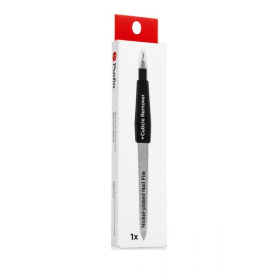Podia Nickel-Plated Nail File & Cuticle Remover Μεταλλική Λίμα Διπλής όψης 1τμχ
