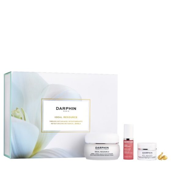 Darphin Promo Ideal Resource Smoothing & Retexturizing Light Cream 50ml, Perfecting Smoothing Serum 5ml & Pro-vitamins C & E 7 Caps