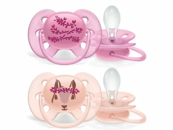 Philips Avent Ultra Soft Ορθοδοντική Πιπίλα Σιλικόνης 6-18m, Κορίτσι, 2τμχ