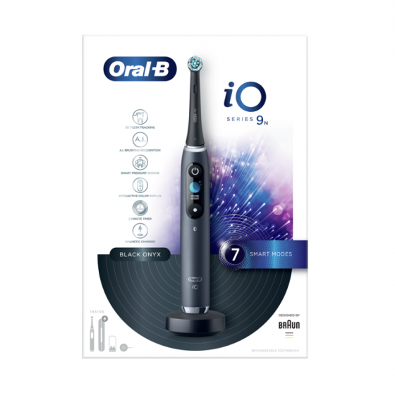 Oral-B iO Series 9N Ηλεκτρική Οδοντόβουρτσα Magnetic Black Onyx 1τμχ