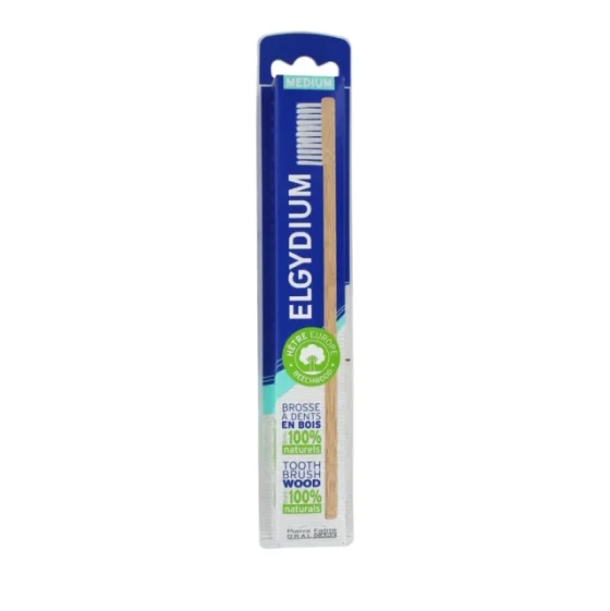 Elgydium Eco Friendly Medium, Μέτρια Ξύλινη Οδοντόβουρτσα 1 τεμ.