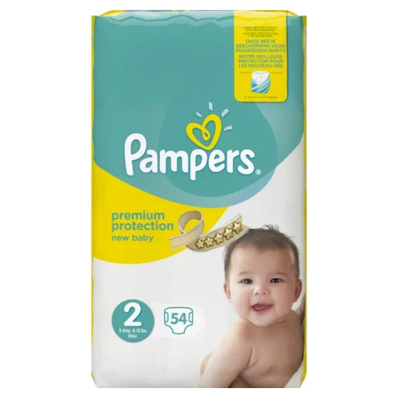 Pampers New Baby Premium Protection Mini No2 (3-6 kg ) 54τμχ ( 0,22 / πάνα )
