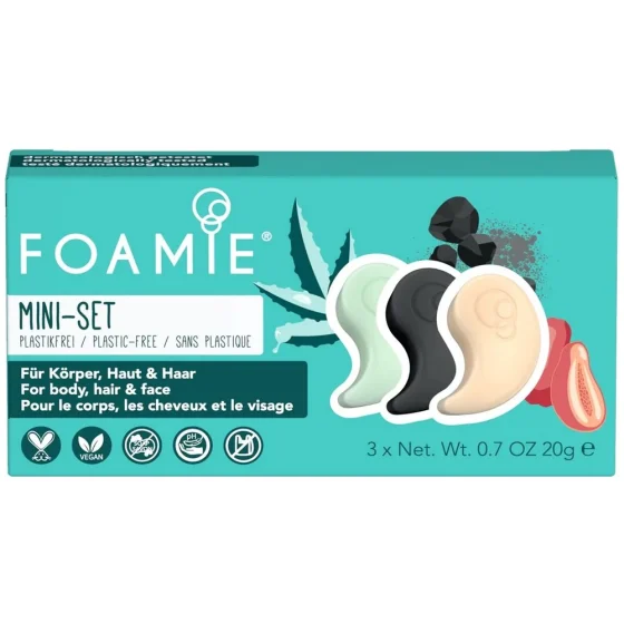 Foamie Mini Travel Set Shampoo & Shower bar & Face Bar Σετ Ταξιδιού, 3τμχ