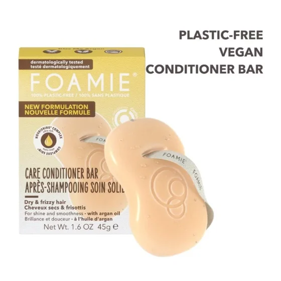 Foamie Kiss Me Argan Conditioner Bar Μαλακτική σε Μορφή Μπάρας για Ξηρά/Σγουρά Μαλλιά, 1τμχ