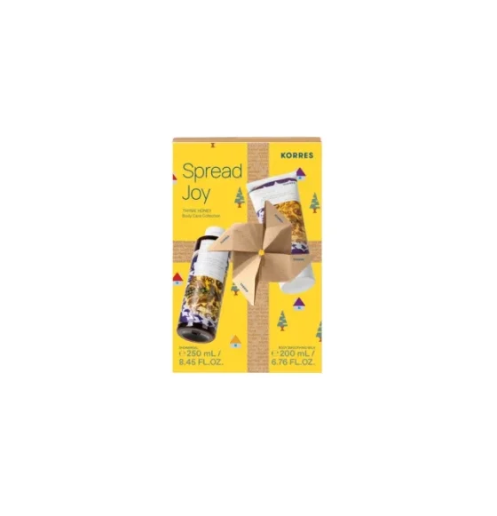 Korres Set Spread joy Renewing Shower gel Thyme and Honey Αφρόλουτρο με Μέλι και Θυμάρι 250ml + Body Smoothing Milk Thyme and Honey Γαλάκτωμα Σώματος με Μέλι και Θυμάρι 200ml