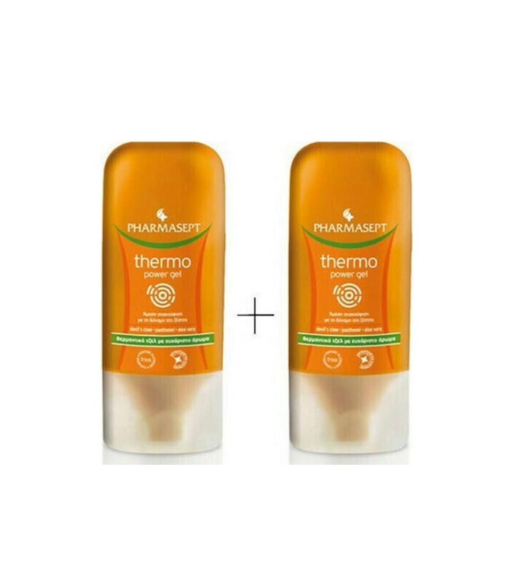 PHARMASEPT Aid Thermo Power Gel, Θερμαντικό τζελ με ευχάριστο άρωμα για άμεση λύση με την δύναμη της ζέστης, 2x100ml